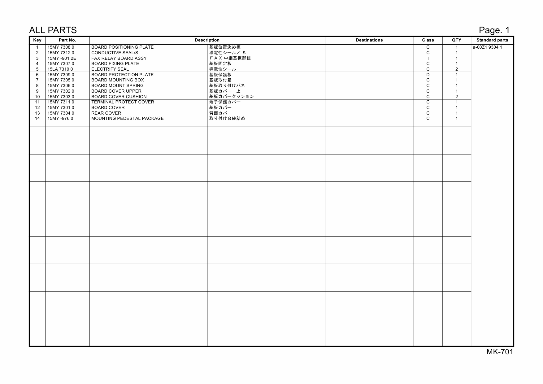 Konica-Minolta Options MK-701 15MY Parts Manual-6